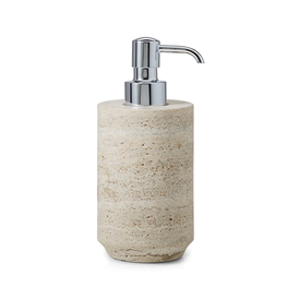 LABRAZEL Aztec Travertine Marble & Polished Chrome Soap Dispenser