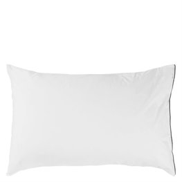DESIGNERS GUILD Astor Charbon & Colombe Très Grand Lit Taie D'Oreiller 90X50Cm -36X20