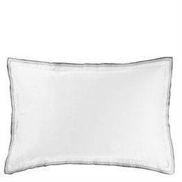 DESIGNERS GUILD Astor Charbon & Colombe Très Grand Lit Taie 36 X 20'' - 90 X 50 Cm
