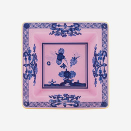 RICHARD GINORI Oriente Italiano Azalea Petit Vide Poche Carré - Rose & Bleu