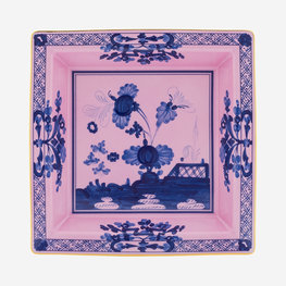 RICHARD GINORI Oriente Italiano Azalea Grand Vide Poche Carré - Rose & Bleu
