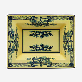 RICHARD GINORI Oriente Italiano Citrino Rectangular Vide Poche - Yellow & Blue