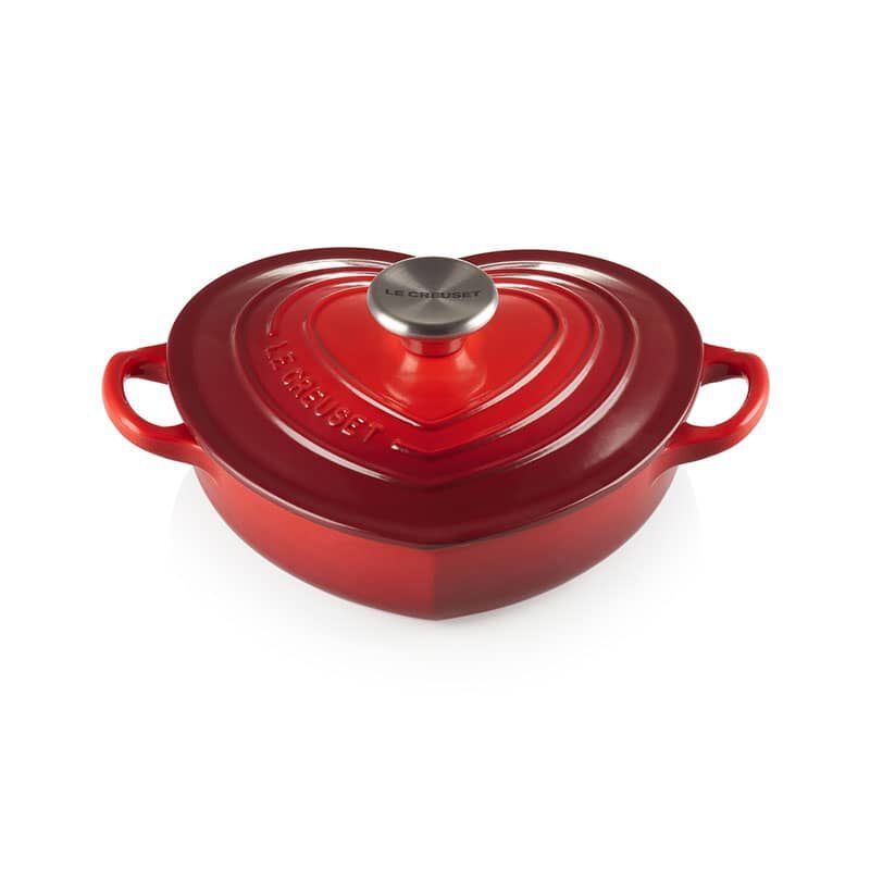 Le Creuset, Cocotte Peu Profonde en Forme de Cœur - 1 L