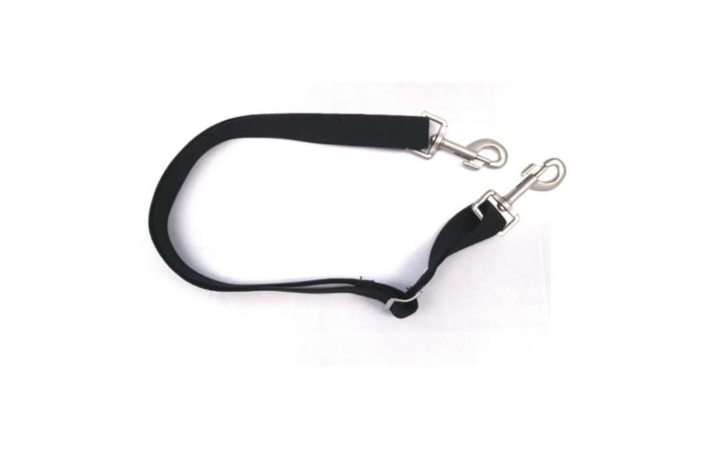 Leg Strap Bolt Snap Both Ends Black Adjustable