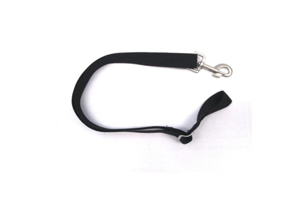Leg Strap Bolt Snap w/Loop End Black Adjustable
