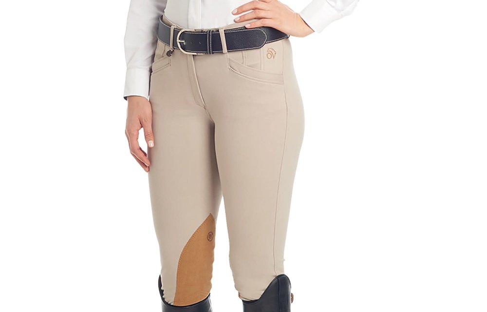 Ovation Marilyn Melange Shapely Euro Knee Patch Breeches