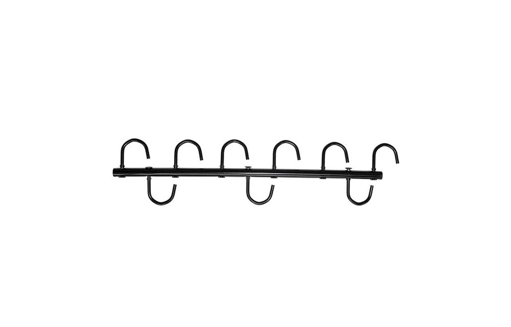 6 Hook Steel Tack Rack Black