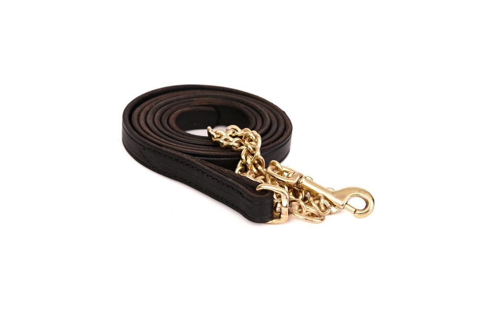 Perri's 3/4" Leather Lead with Chain