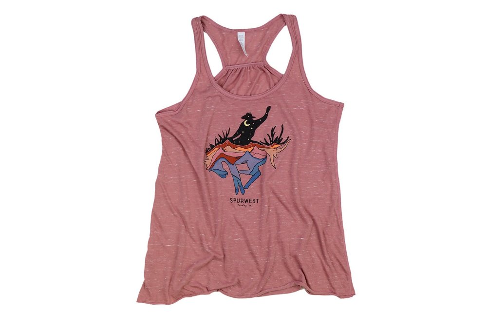 SpurWest Painted Desert Cowboy Racerback Tank