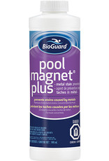 BIOGUARD BioGuard Pool Magnet Plus 946 ml (Reformulated Pool Magnet Plus is now more concentrated than ever. Our improved formula is even more effective at preventing staining due to iron, copper and manganese. It also eliminates discolored water from metals.  Pre