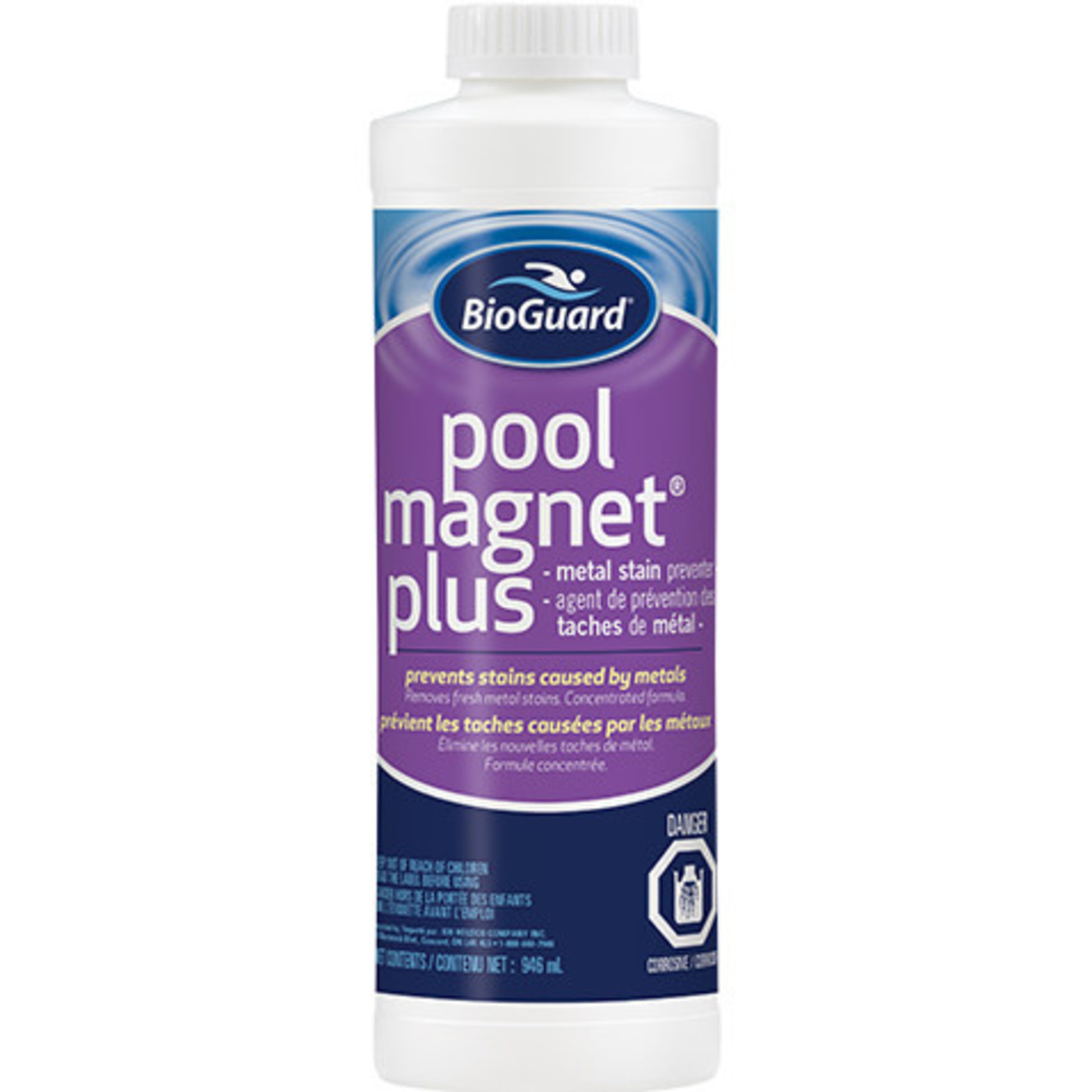 BIOGUARD BioGuard Pool Magnet Plus 946 ml (Reformulated Pool Magnet Plus is now more concentrated than ever. Our improved formula is even more effective at preventing staining due to iron, copper and manganese