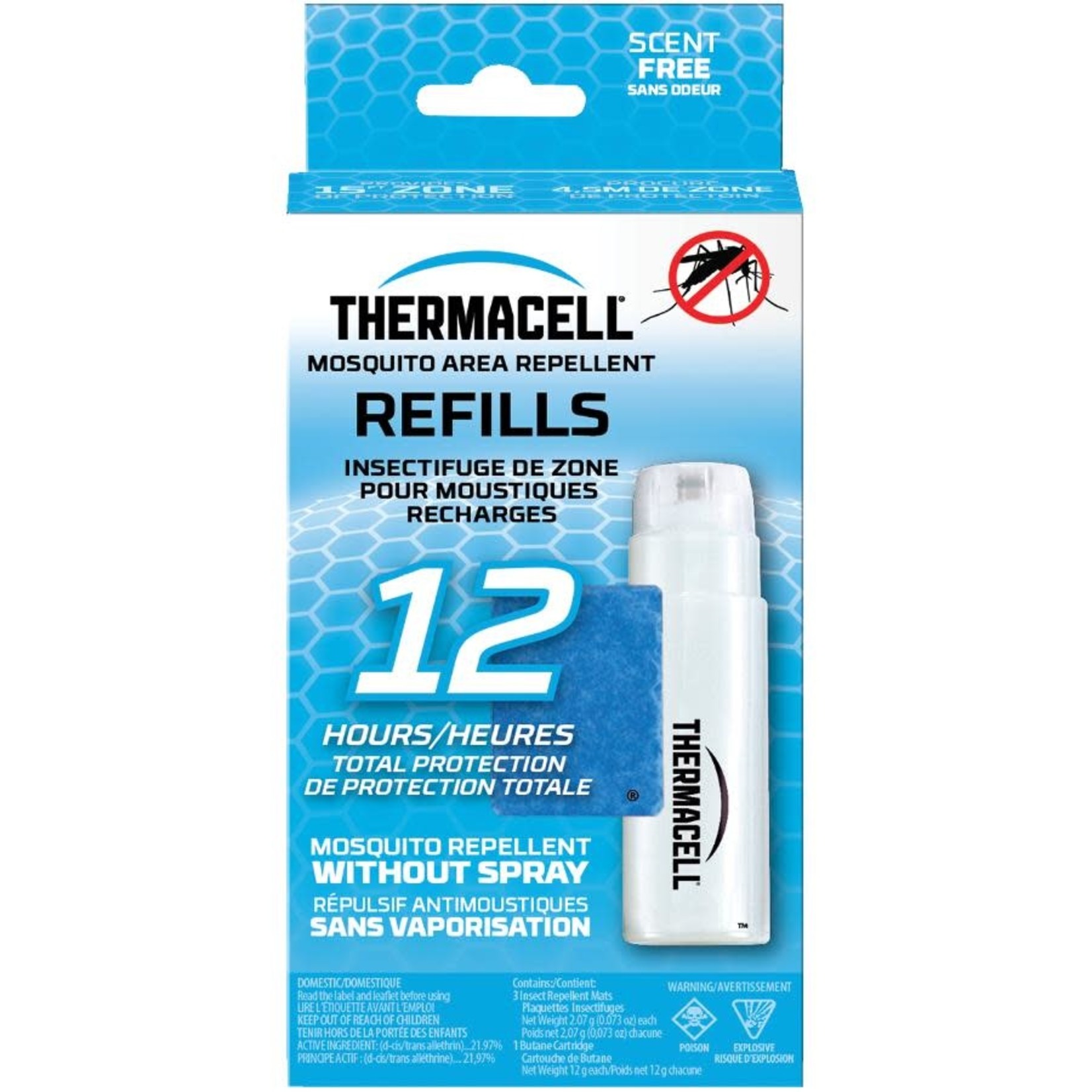 thermacell THERMACELL MOSQUITO AREA REPELLENT REFILLS  ( 12 hours )