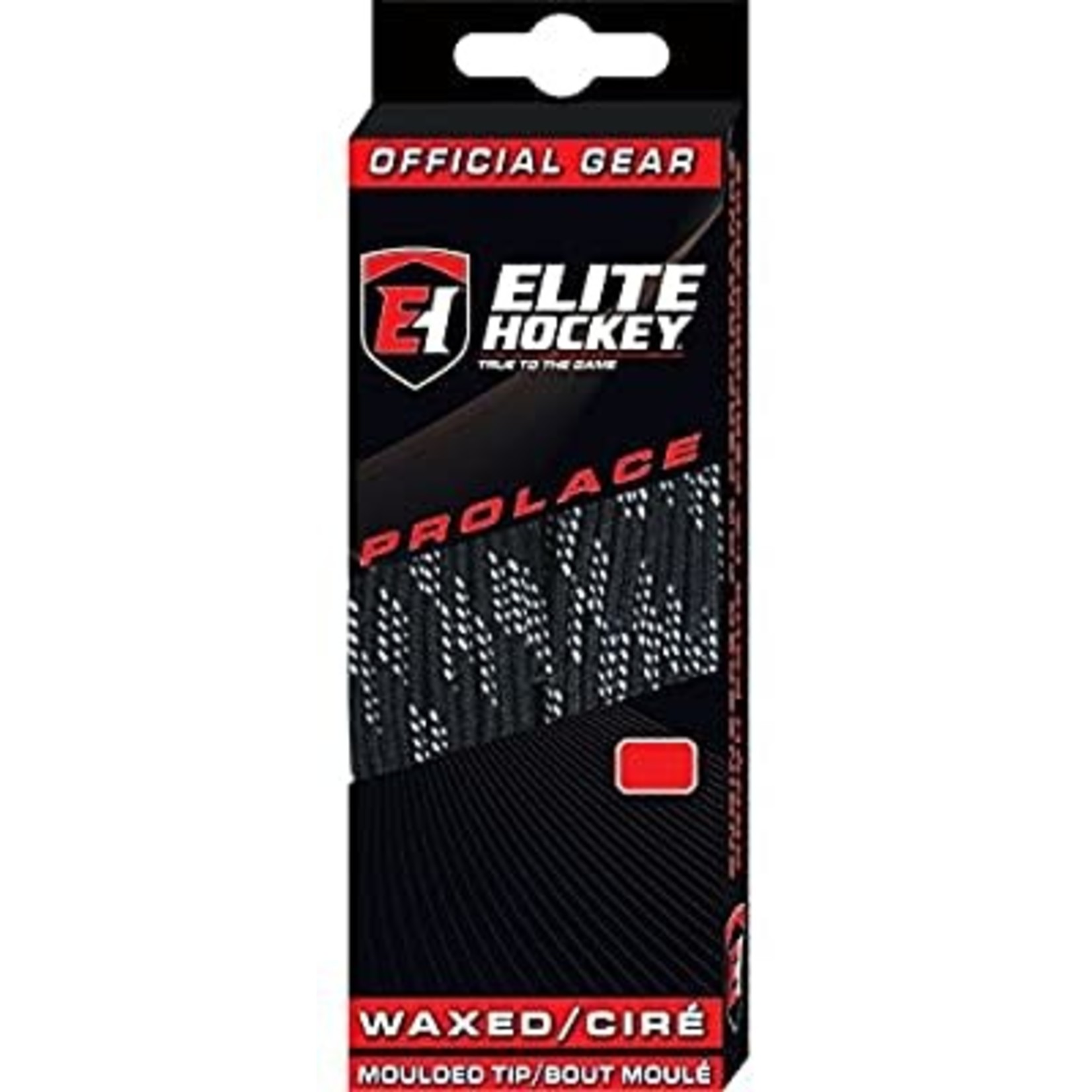 ELITE HOCKEY ELITE HOCKEY BLACK WAXED MOLDED TIP LACES 72" (SKATE SIZE: YOUTH 8 TO JUNIOR 3)