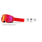 IXS IXS HACK GOGGLE RED/MIRR.RED