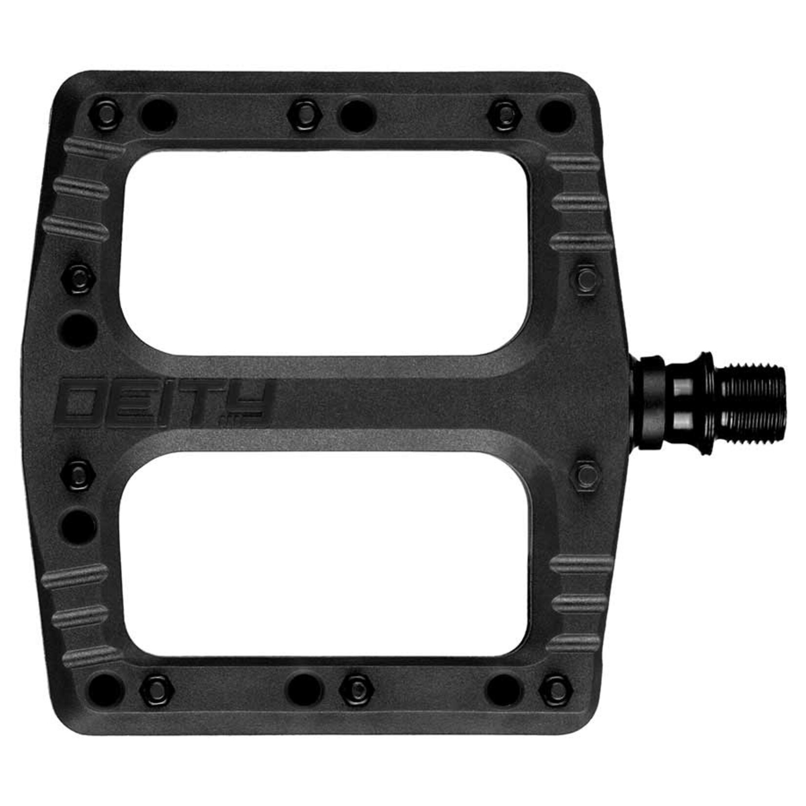 Deity Deity, Deftrap, Platform Pedals, Body: Nylon, Spindle: Cr-Mo, Black, Pair