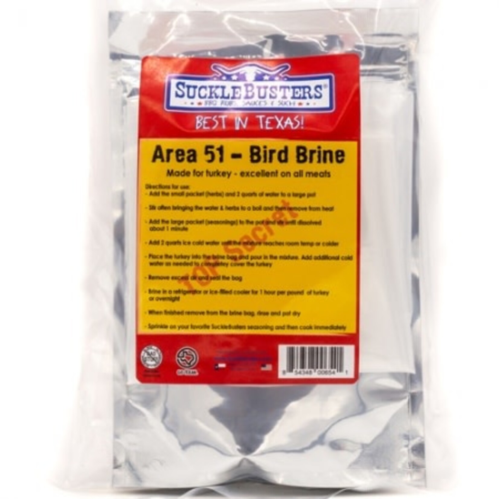 SUCKLEBUSTERS SUCKLEBUSTERS - TURKEY BIRD BRINE KIT - AREA 51