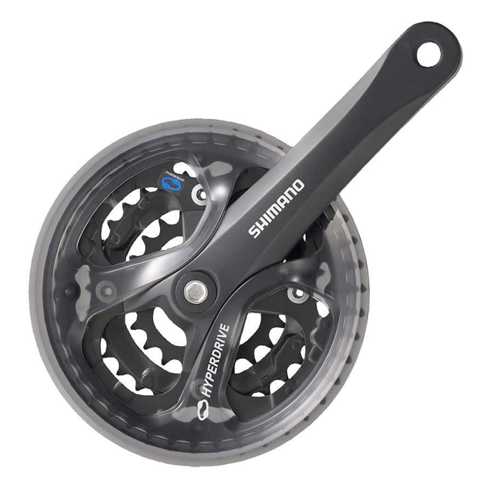Shimano Shimano, Acera FC-M361, Crankset, 7/8 sp., 170mm, 28/38/48T, BCD:64/104mm, Square, 50 mm, Black, With chainguard