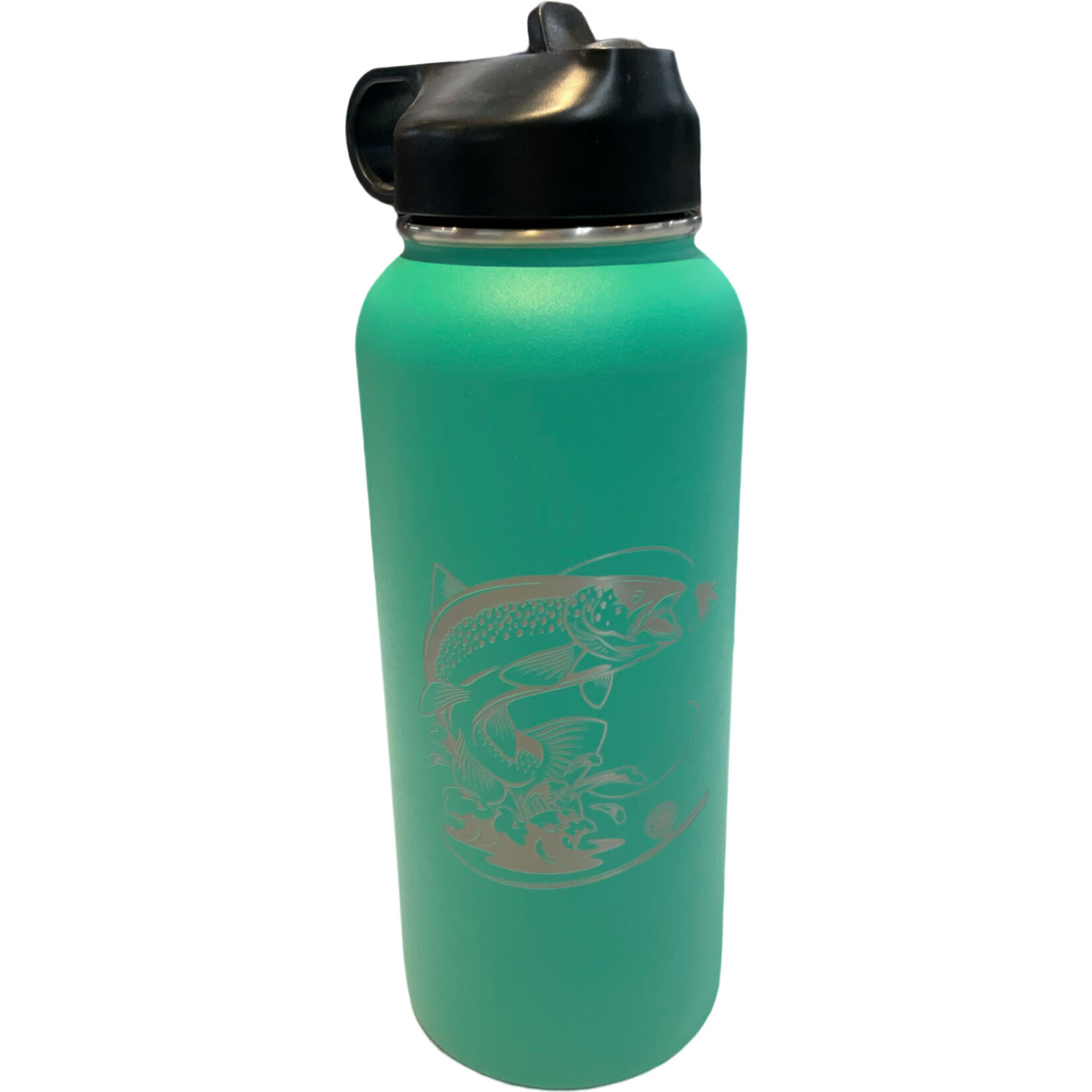 Insulated & Engraved 32oz  #18 Fly Fish Salmon Green C9