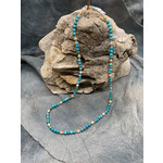 Turquoise & Woolly Mammoth Ivory Beaded Necklace