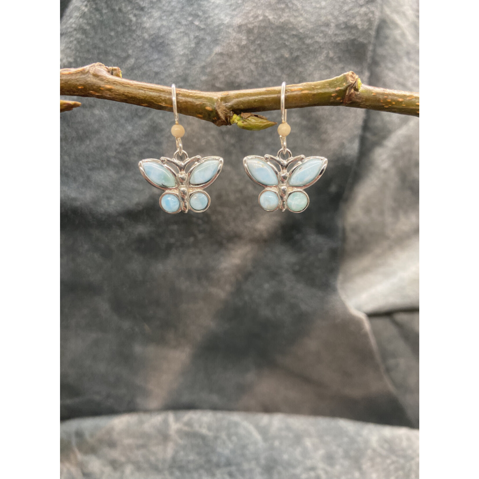 Larimar Butterfly Earrings