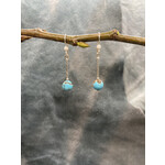 8mm Turquoise Bead Drop Earrings