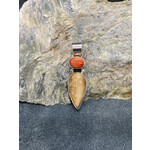 Fossil Walrus Ivory & Spiny Oyster Pendant