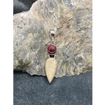 Fossil Walrus Ivory & Spiny Oyster Pendant