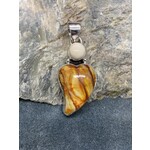 Mammoth Tooth Heart &  Fossil Walrus Ivory Pendant