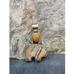Mammoth Tooth Spirit Bear & Fossil Walrus Ivory Pendant