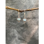 Oval Larimar Cabochon Earrings