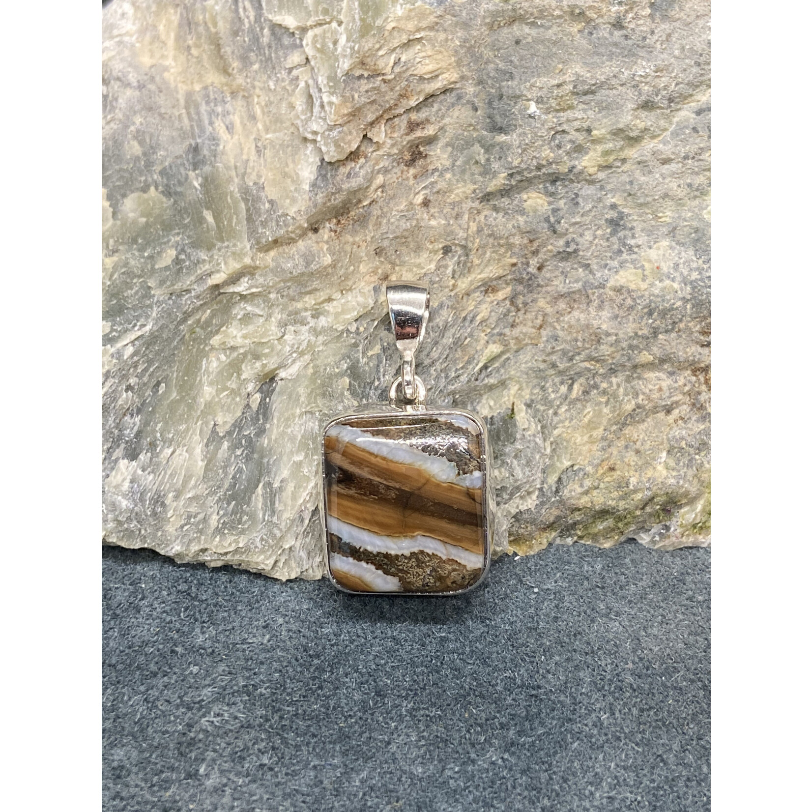 Mammoth Tooth Square Pendant