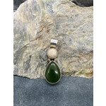 Jade & Fossil Walrus Ivory Pendant