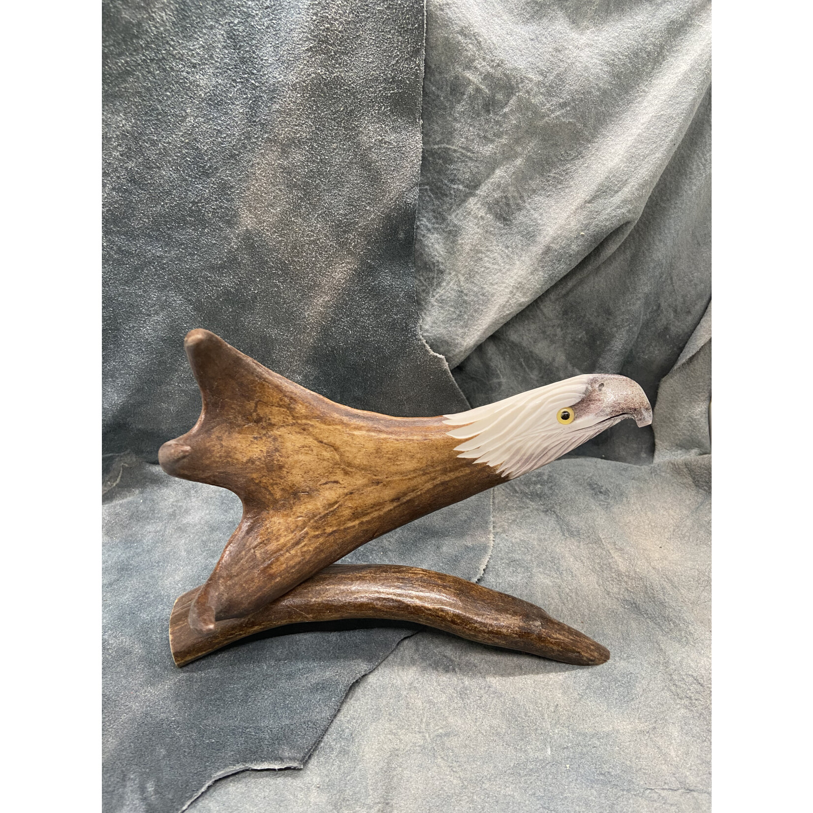 Caribou Antler Eagle Carving