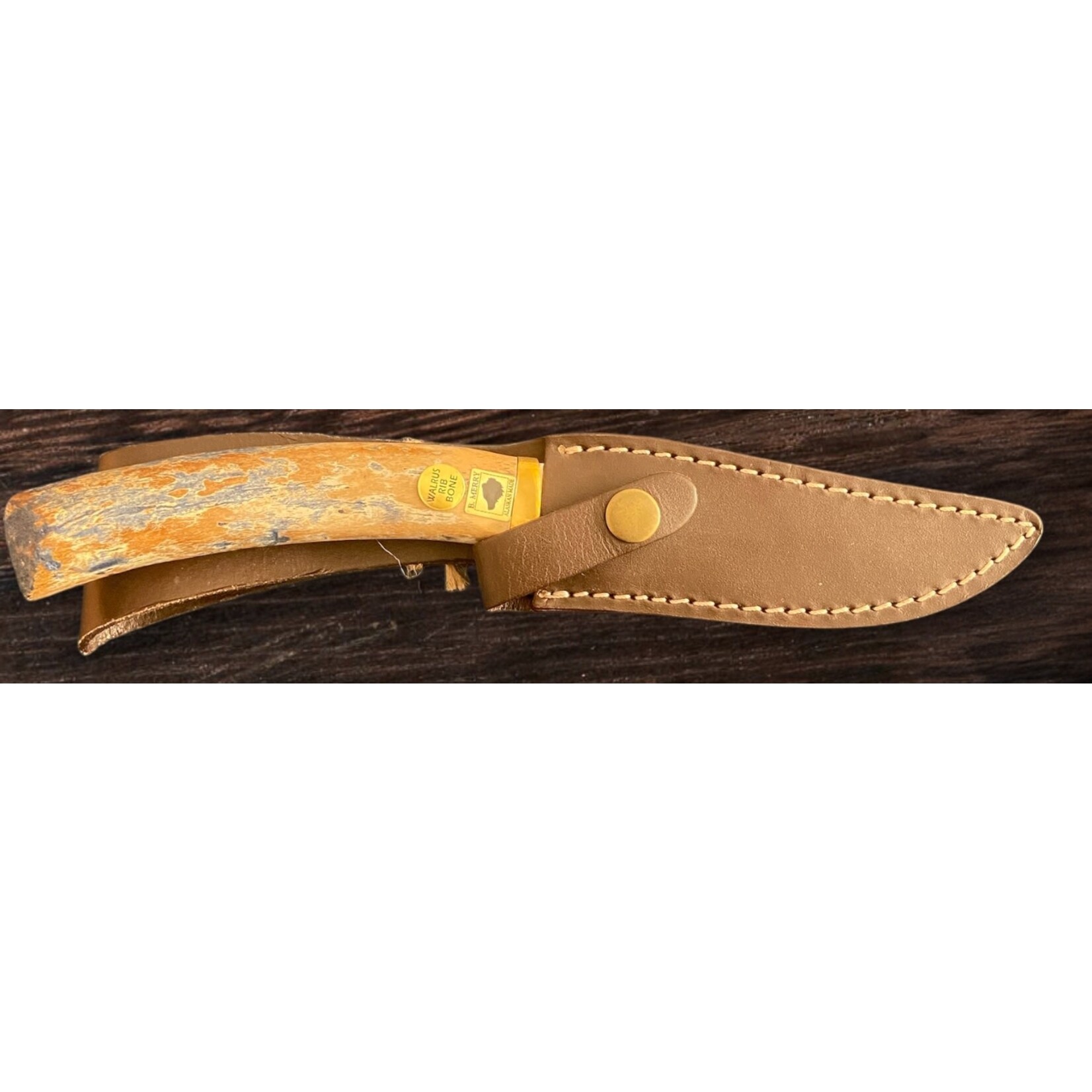 Bob Merry Walrus Rib Bone Clip Point