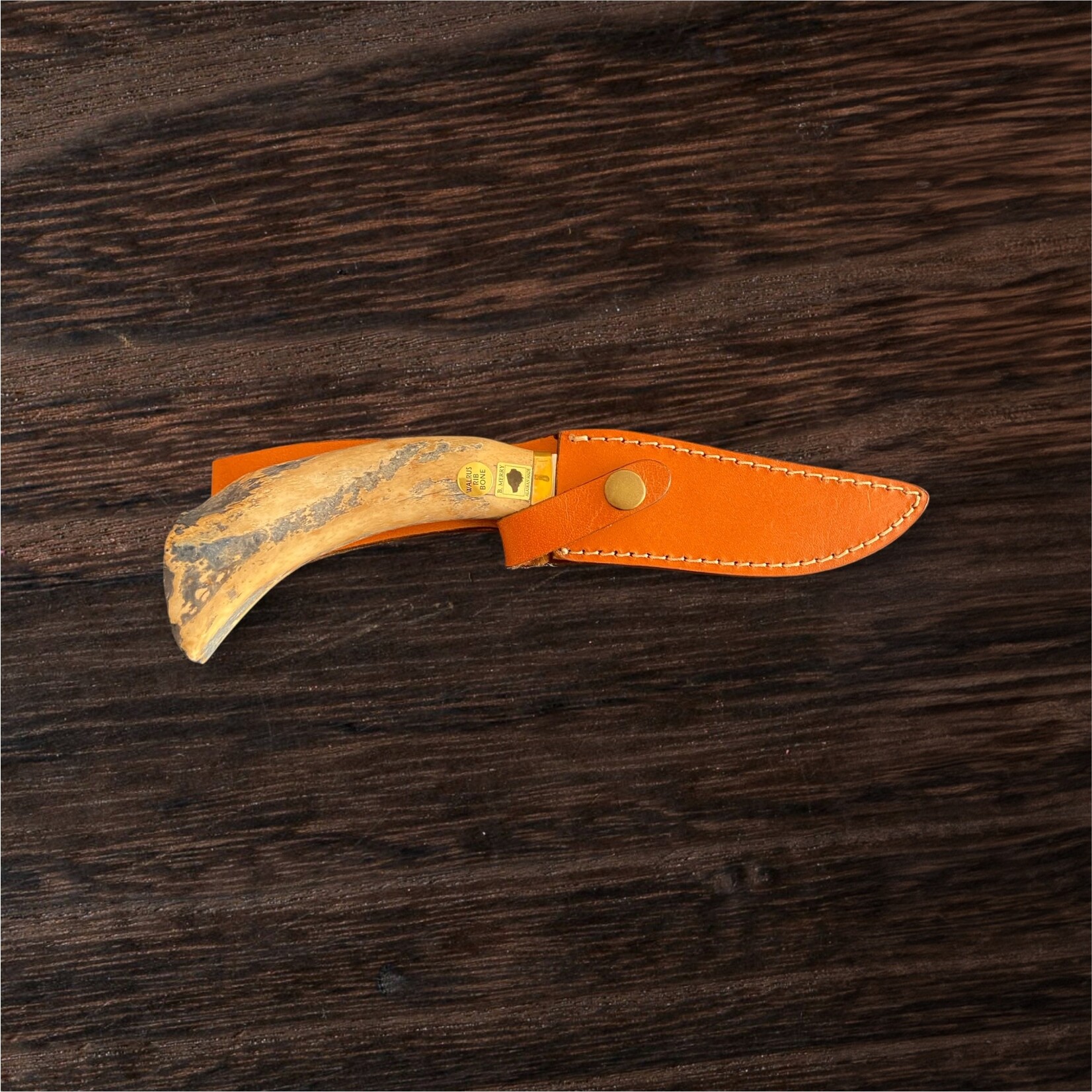 Bob Merry Walrus Rib Bone Clip Point