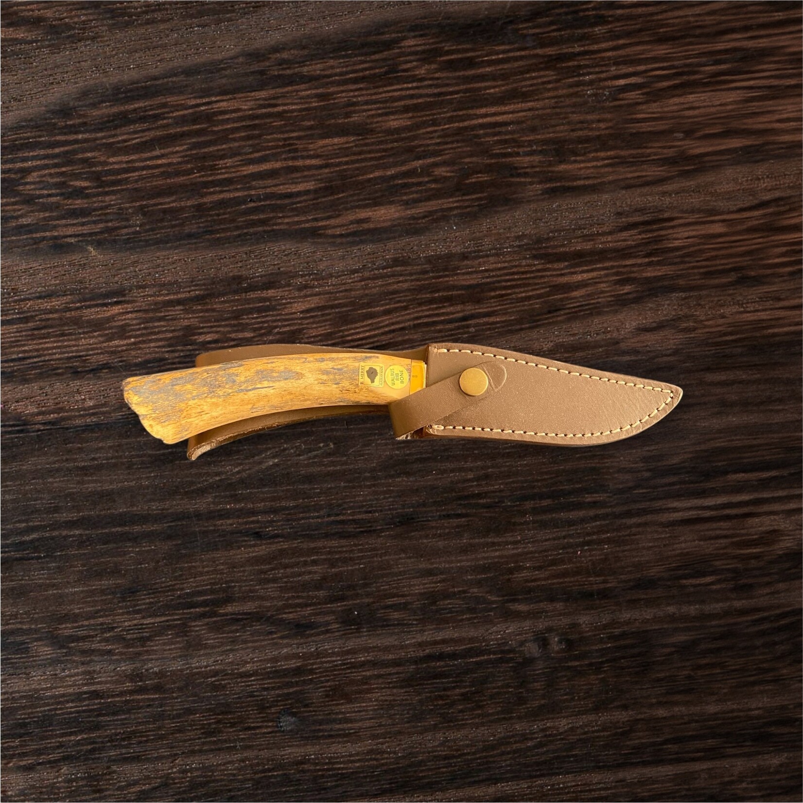 Bob Merry Walrus Rib Bone Clip Point