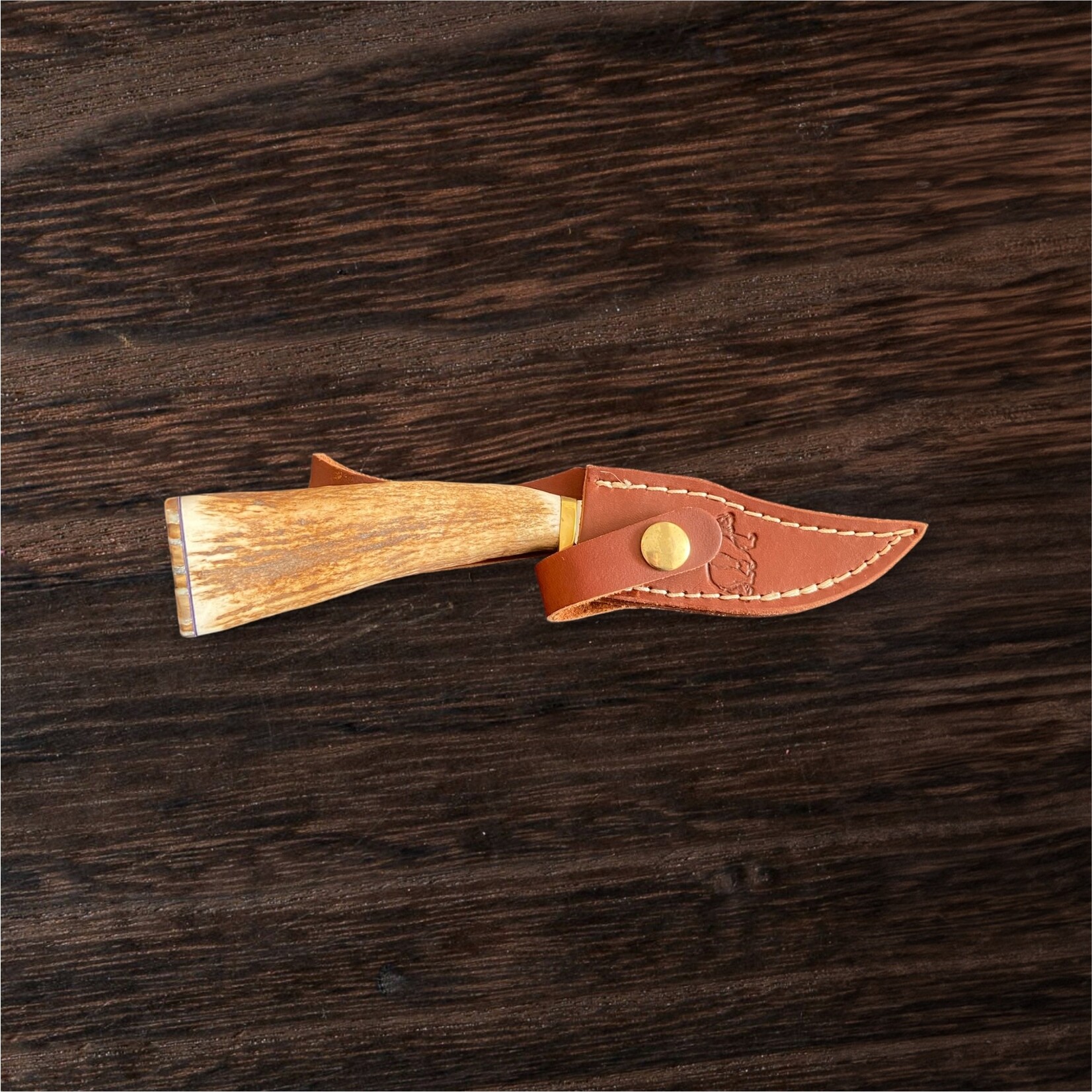 Bob Merry Moose Antler & Mammoth Tooth Clip Point 4