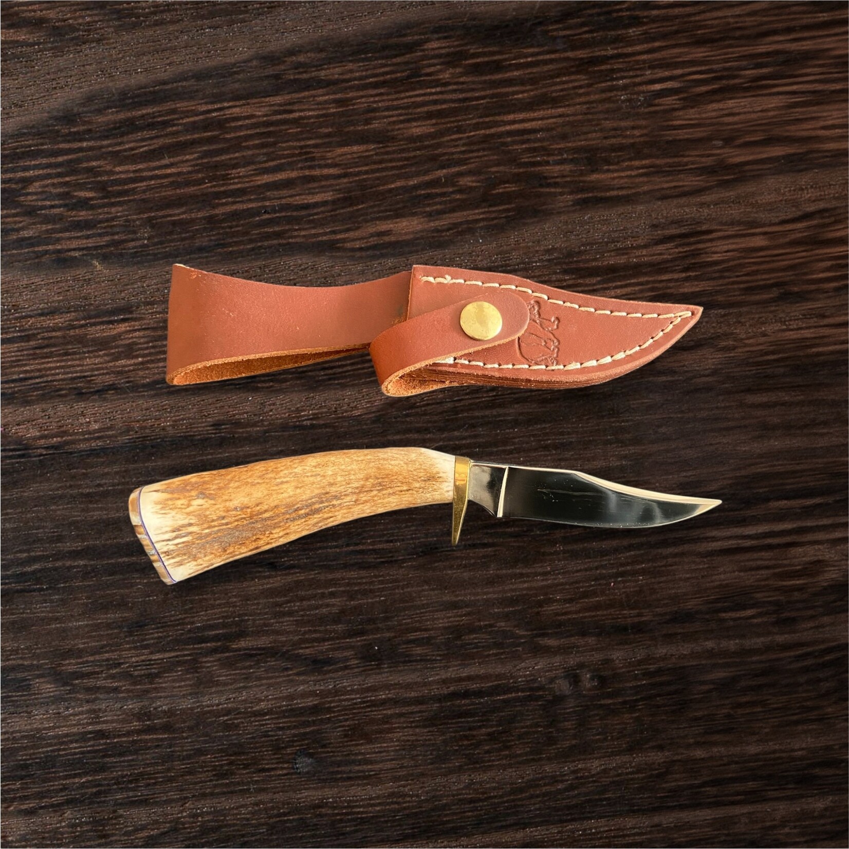 Bob Merry Moose Antler & Mammoth Tooth Clip Point 4