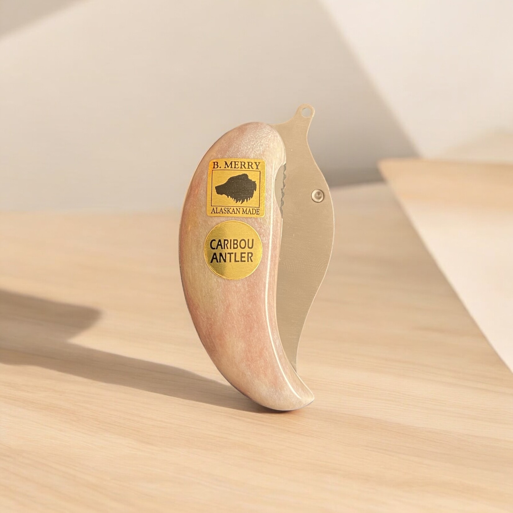 Bob Merry Pocket Ulu Caribou Antler