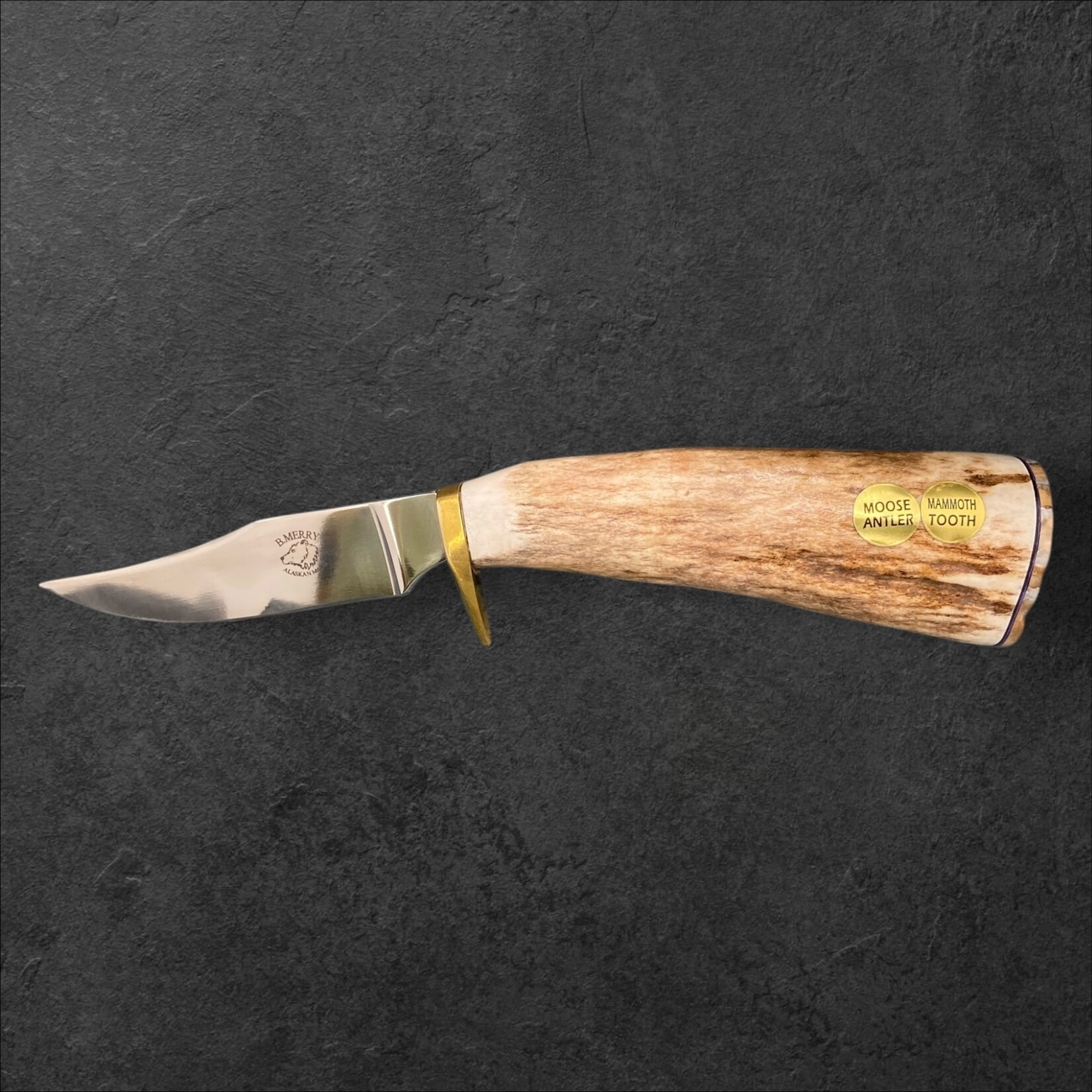 Bob Merry Moose Antler & Mammoth Tooth Clip Point 4