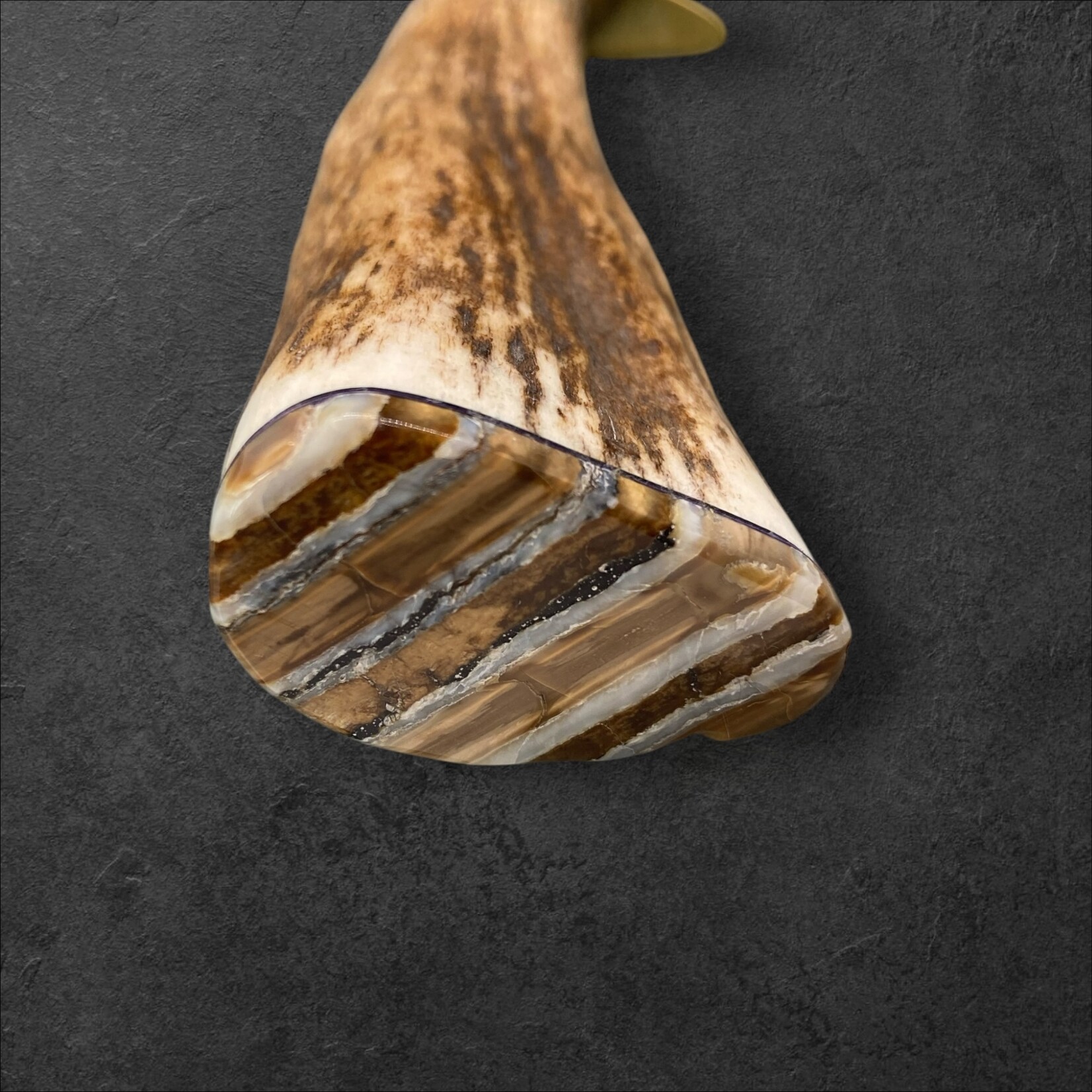 Bob Merry Moose Antler & Mammoth Tooth Clip Point 4