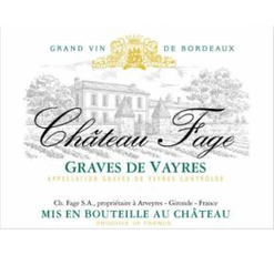 Château Fage, Graves de Vayres Blanc (2018)
