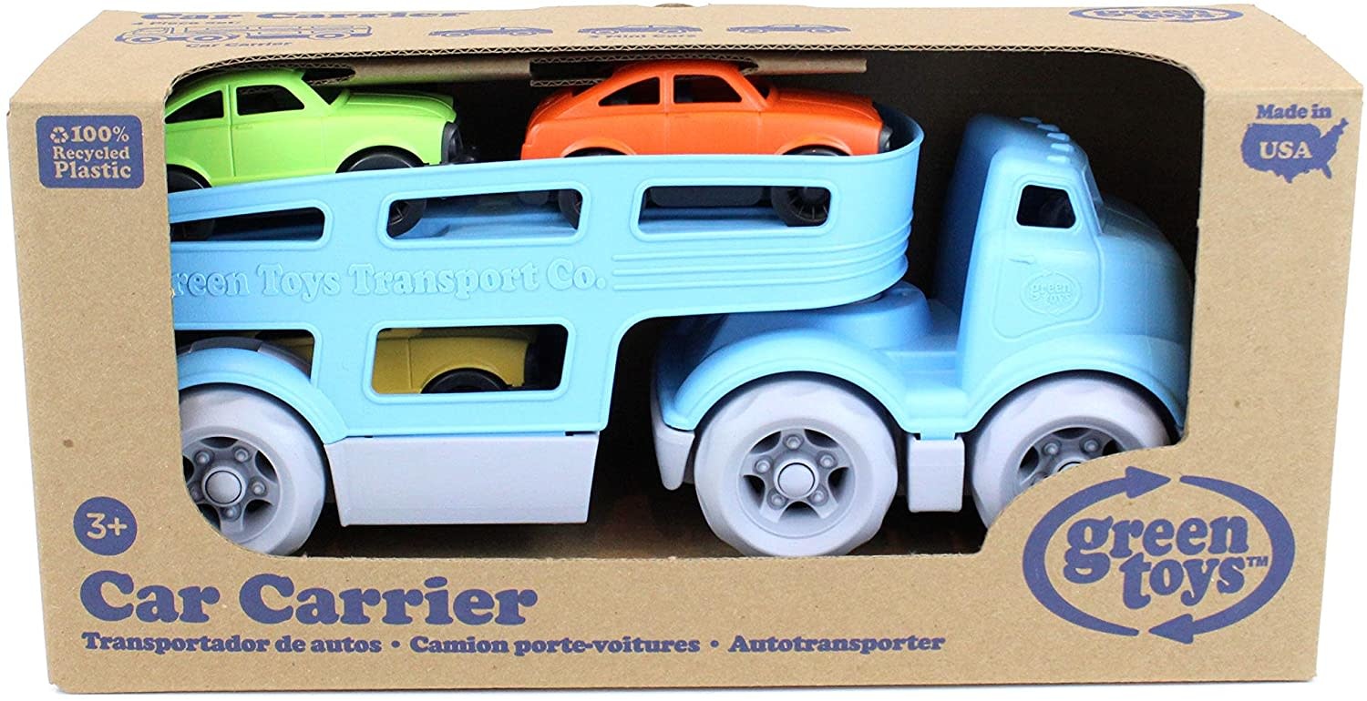 green toys car carrier vehicle set