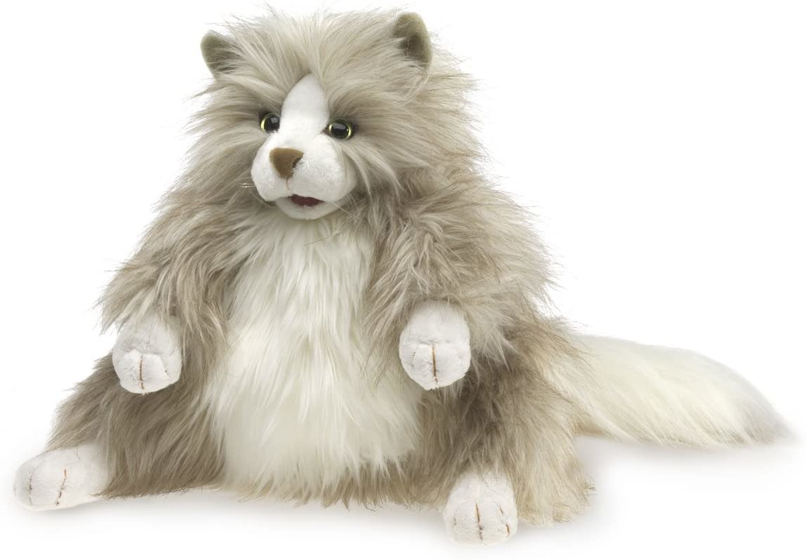Folkmanis Fluffy Cat Puppet Stage Nine Entertainment Store