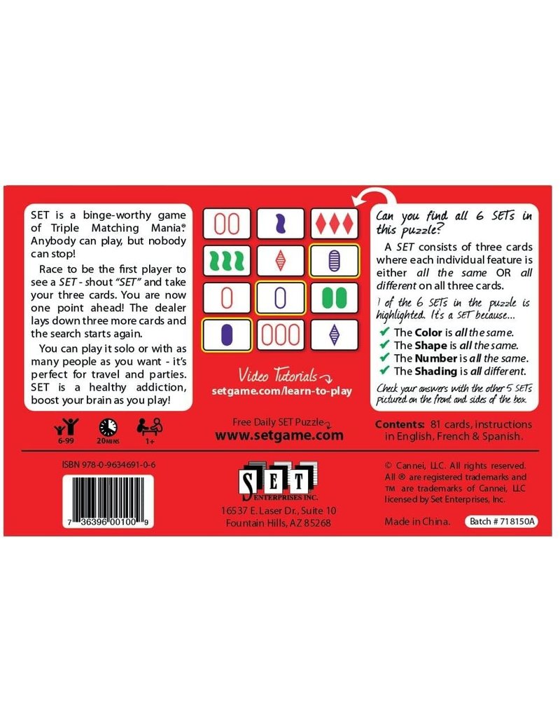 Set Card Game Stage Nine Entertainment Store