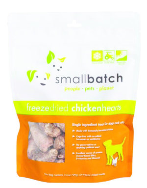 SmallBatch Pets Canine Freeze-Dried Chicken Hearts