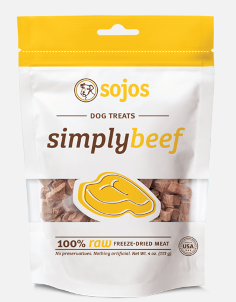 Sojos Pet Food Canine Simply Beef Treats