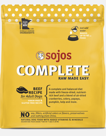 Sojos Pet Food Canine Grain-Free Freeze-Dried Beef Recipe