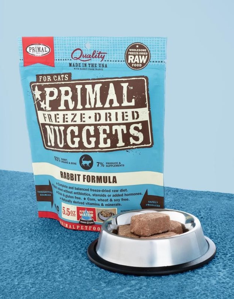 Primal Pet Foods Feline Freeze-Dried Rabbit Nuggets
