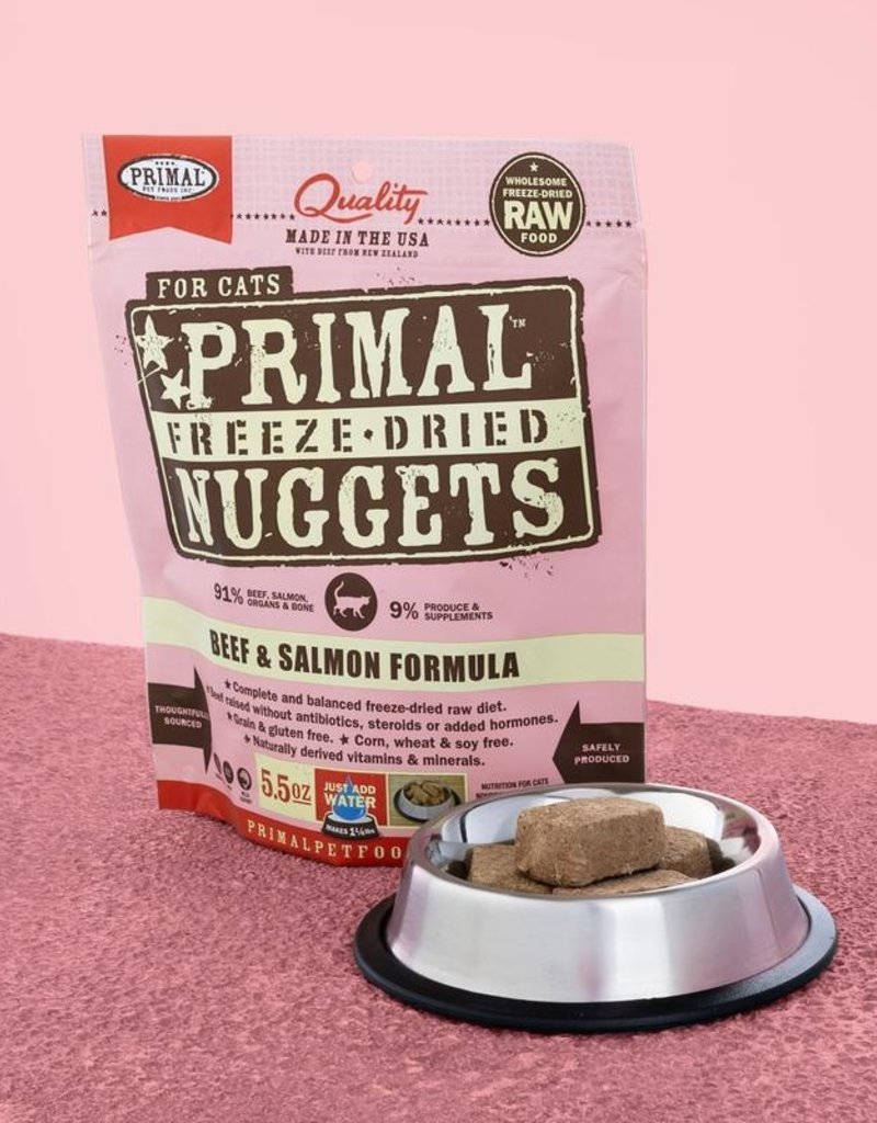 Primal Pet Foods Feline Freeze-Dried Beef & Salmon Nuggets